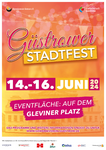 Plakat: Güstrower Stadtfest vom 12. bis 14. Juni 2026 (PDF-Datei)